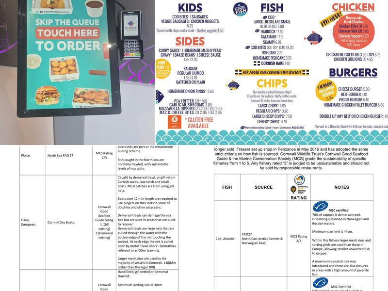 Fraser's Fish & Chips Menu