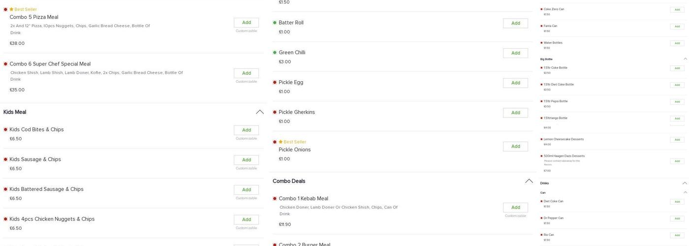 Salt and Vinegar Helston Menu