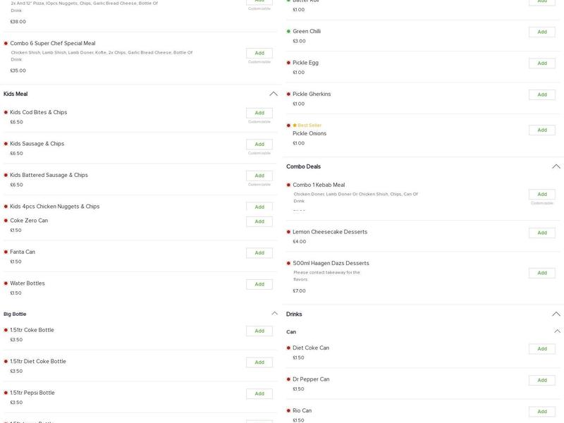 Salt and Vinegar Helston Menu