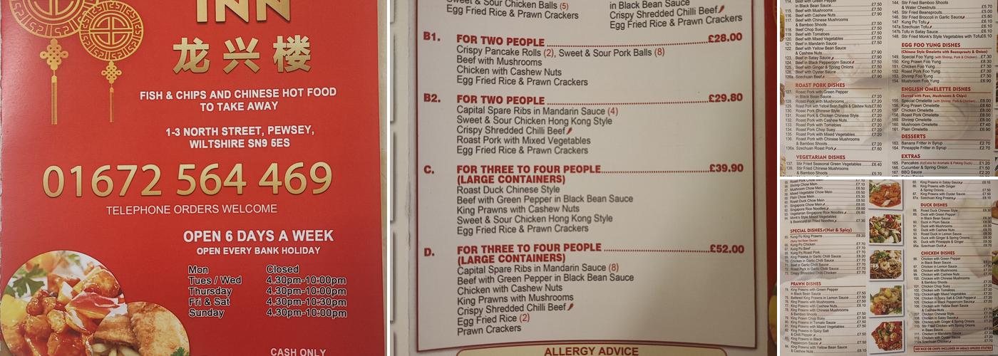 Pewsey Chinese Takeaway Menu
