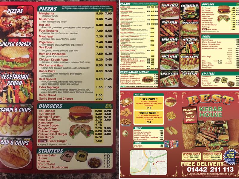 Best Kebab House Menu
