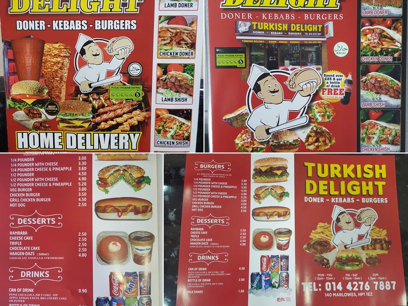 TURKISH DELIGHT Menu