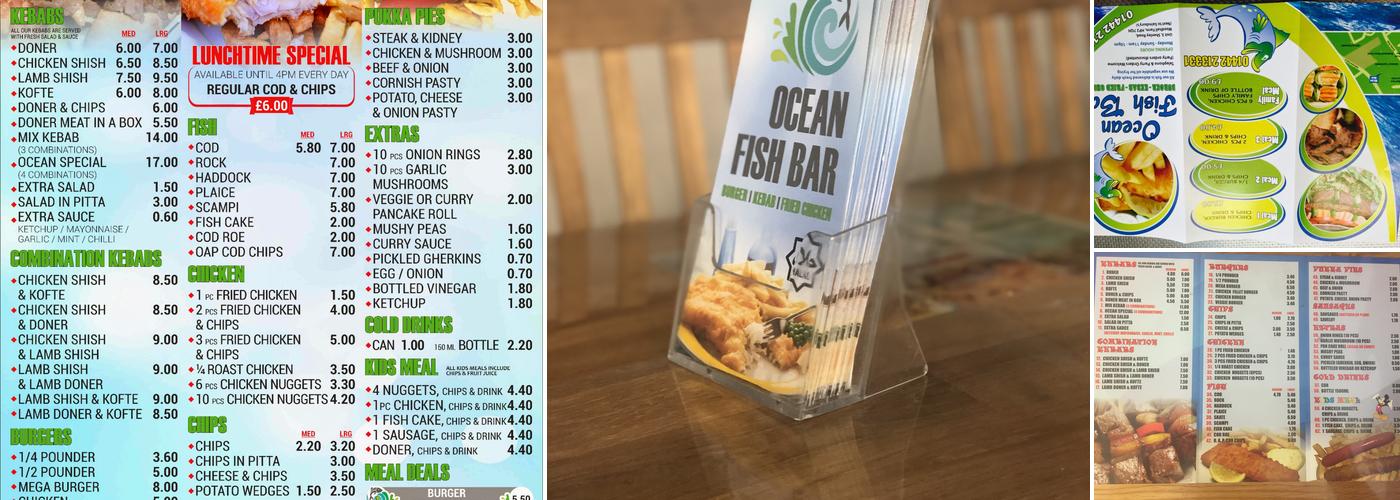 Ocean Fishbar Menu