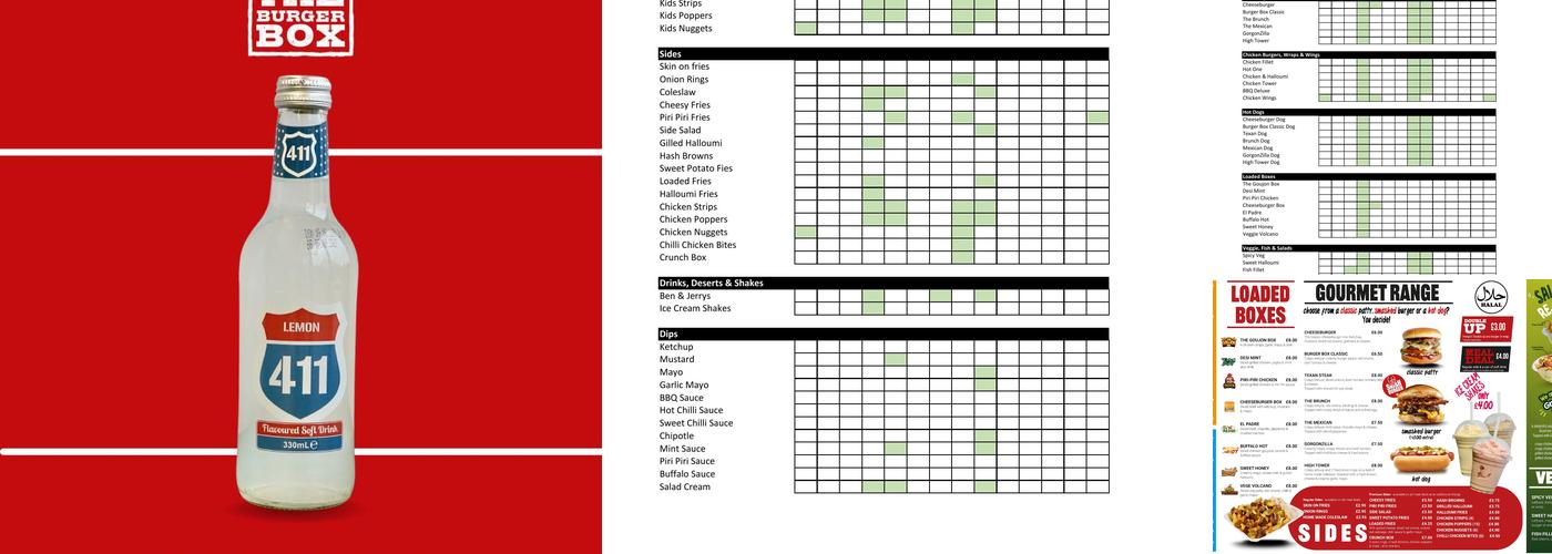 The Burger Box - Hemel Menu