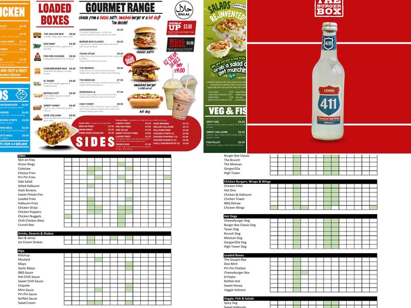 The Burger Box - Hemel Menu