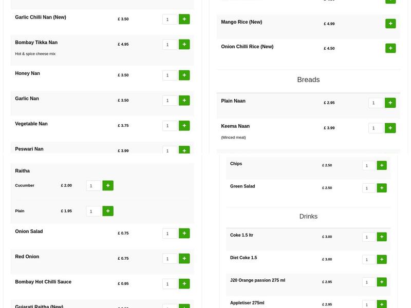 Bombay Spice Lounge( Formerly Guru) Menu