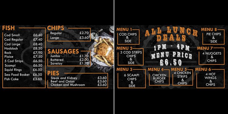 Riverside Fish and Chips Menu
