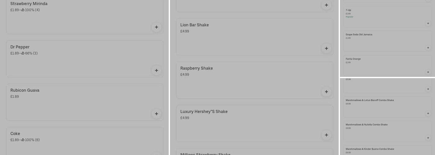 Fat Roosters Hertfordshire Menu