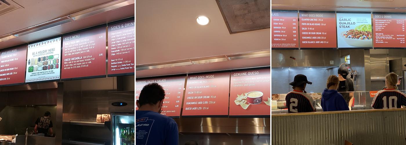 Chipotle Mexican Grill Menu
