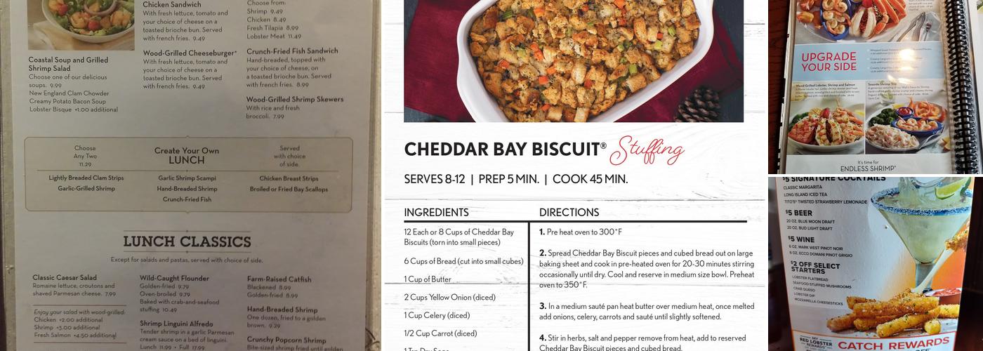 Red Lobster Menu