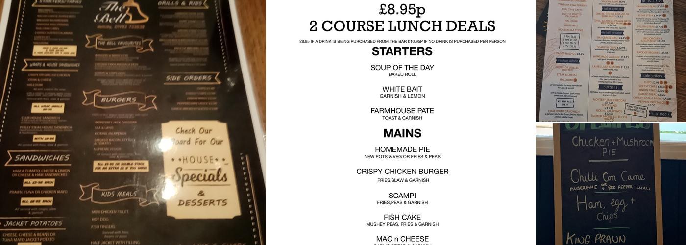 The Bell Public House Menu