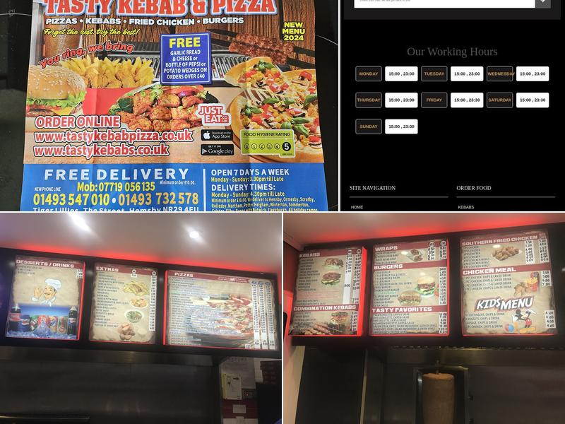 Tasty Kebab in Hemsby Menu