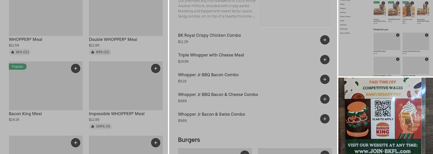Burger King Menu