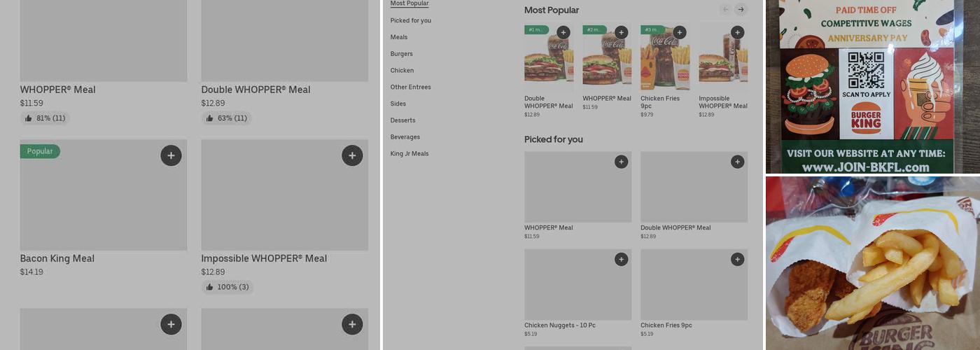 Burger King Menu