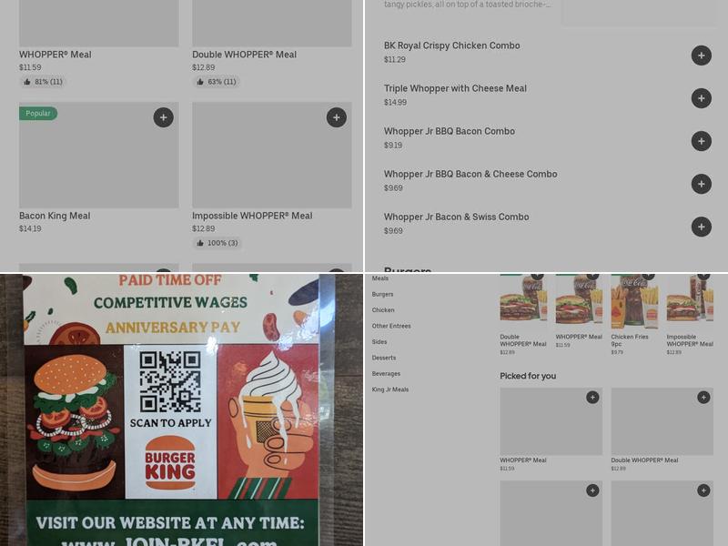 Burger King Menu