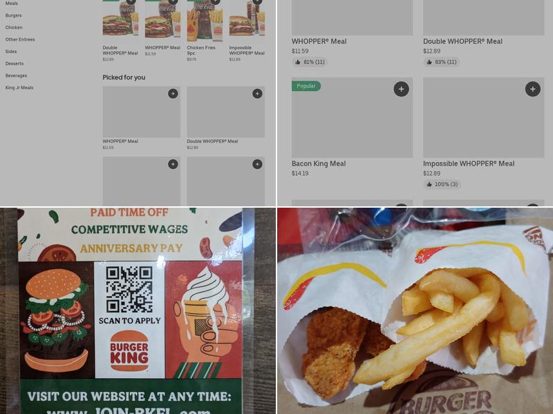 Burger King Menu