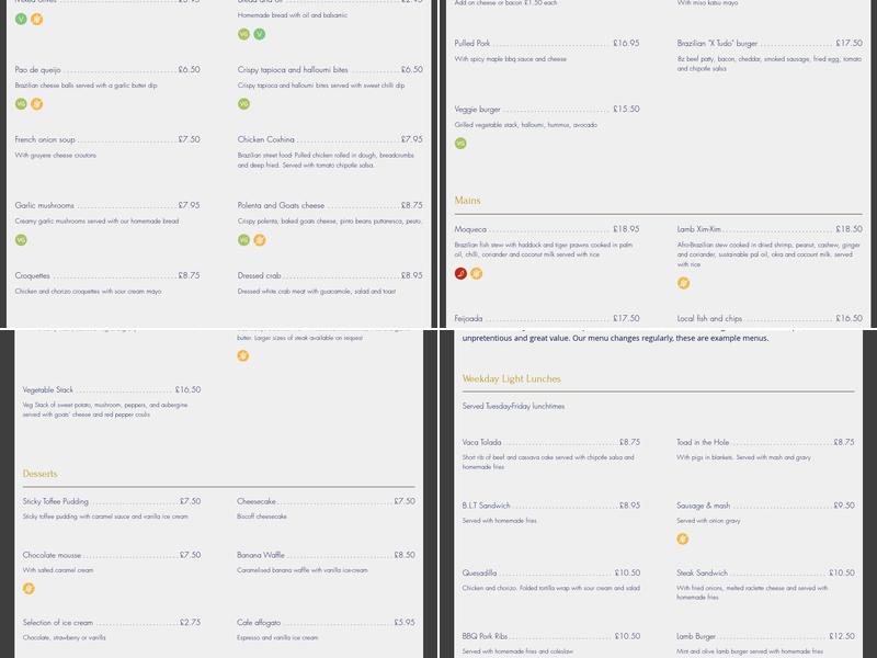 The Wheatsheaf Pub And Dining Menu