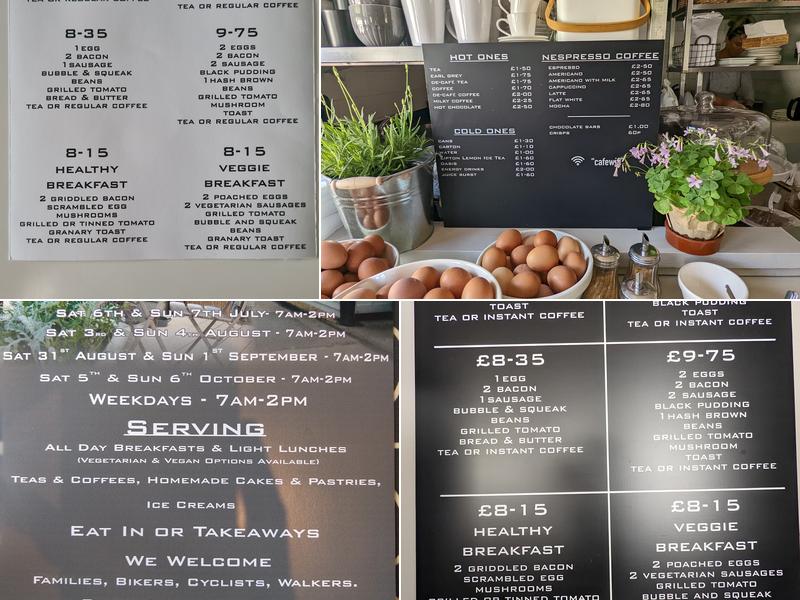 Golding Barn Cafe Menu