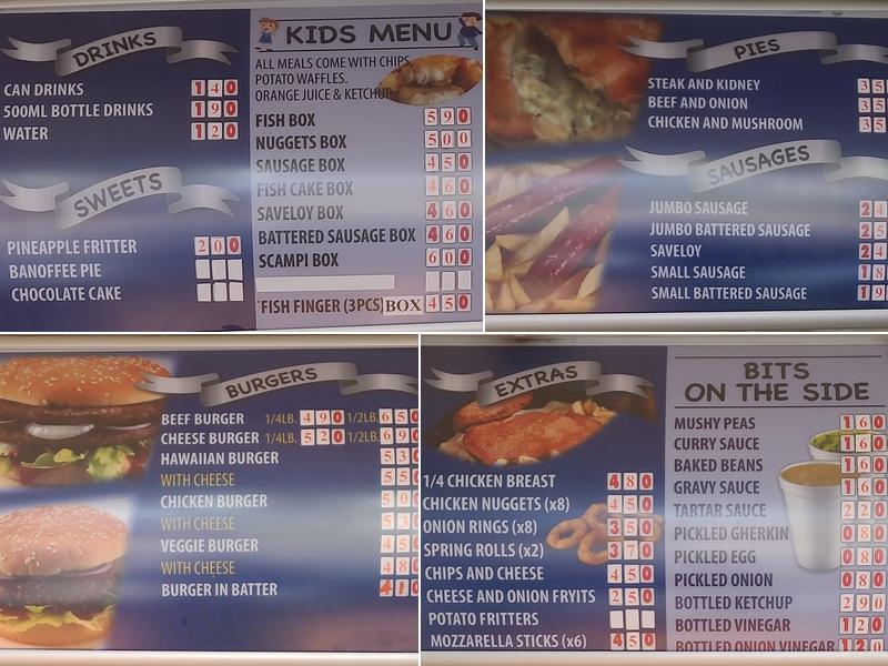 King Fish Takeaway Menu