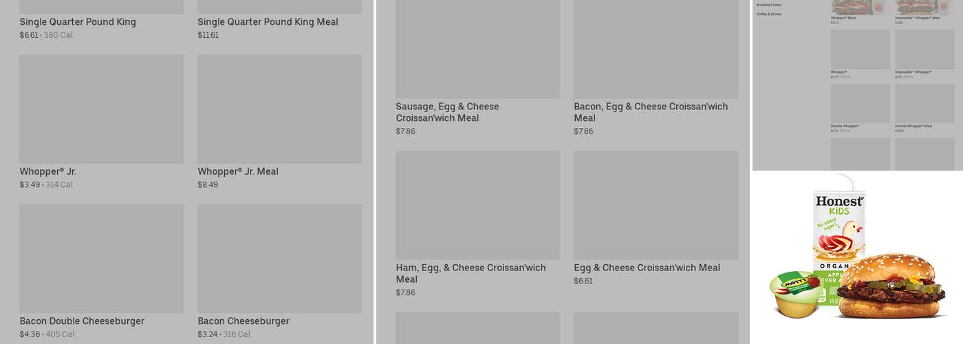 Burger King Menu