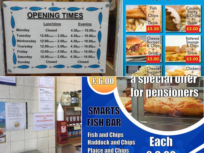 Smarts Fish Bar Menu