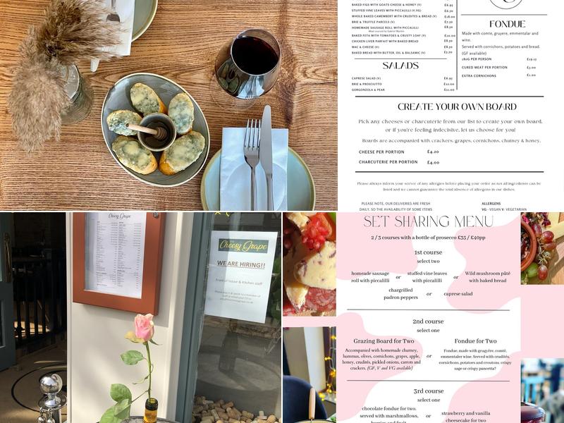 The Cheesy Grape Menu