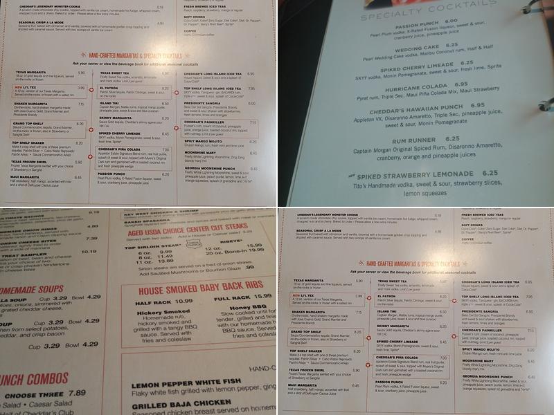 Cheddar's Scratch Kitchen Menu