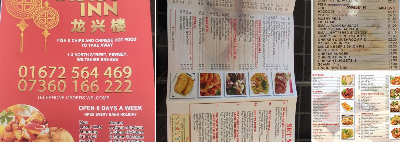 Dragon Inn Fish & Chip Shop Menu