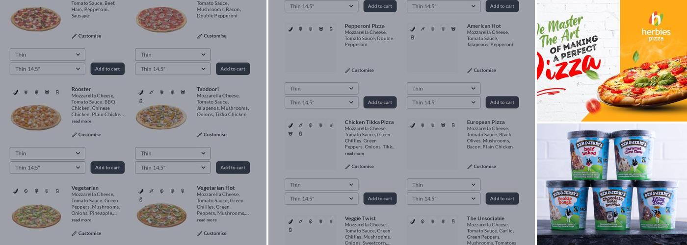 Herbies Pizza Henley Menu