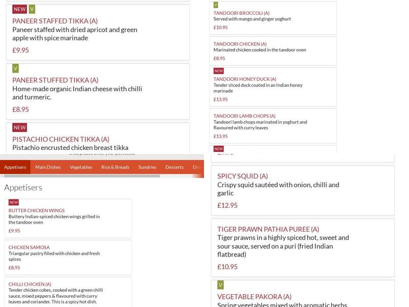 Feast Online Henley-on-Thames Menu