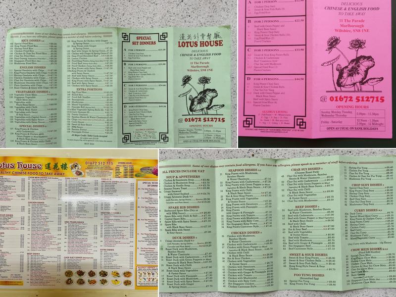 Lotus house Menu
