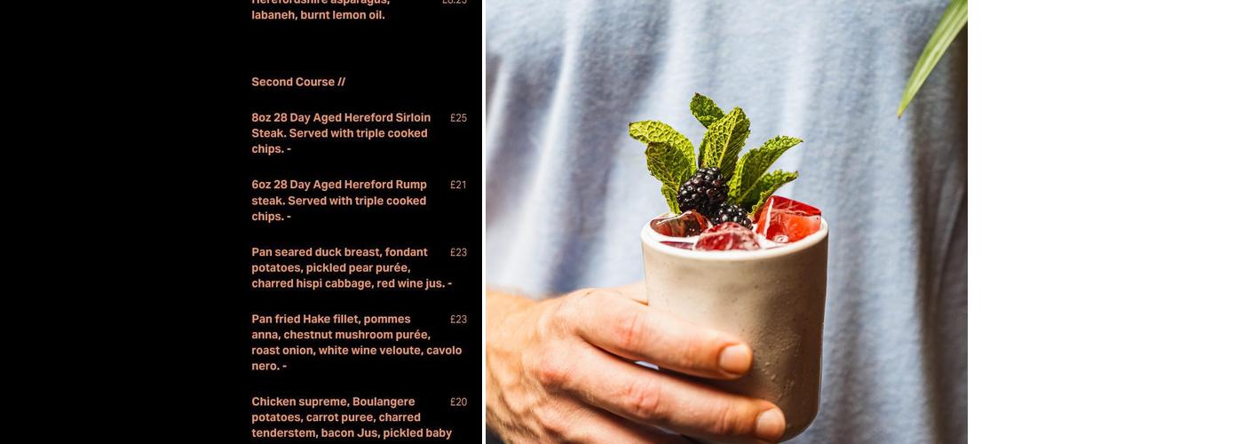 Déjà Vu Restaurant & Cocktail Bar Menu