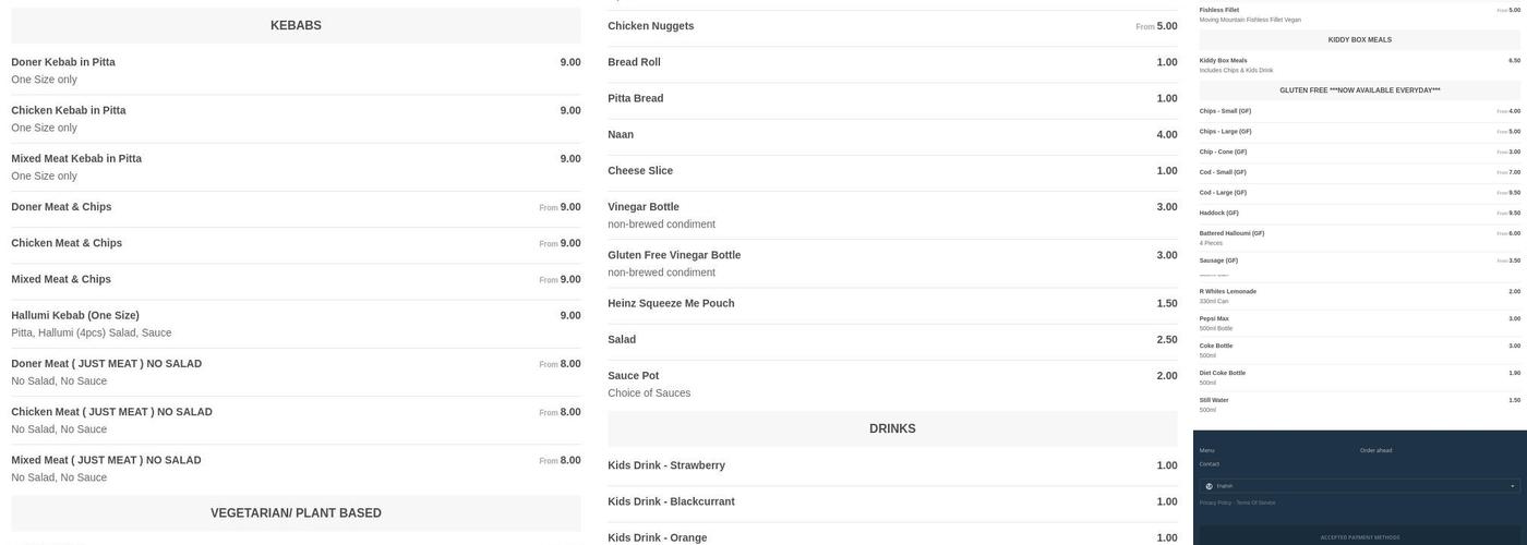 Malt & Salt Menu