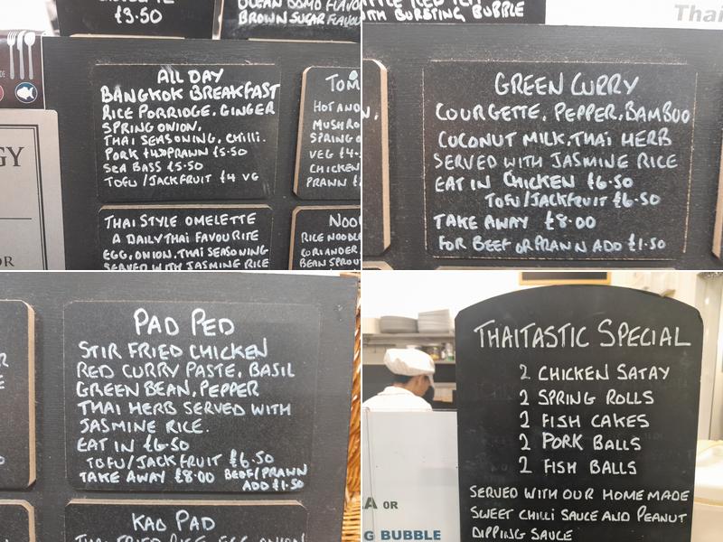 Thaitastic Thai Menu