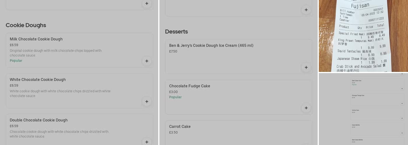 Jin’s Hereford Menu