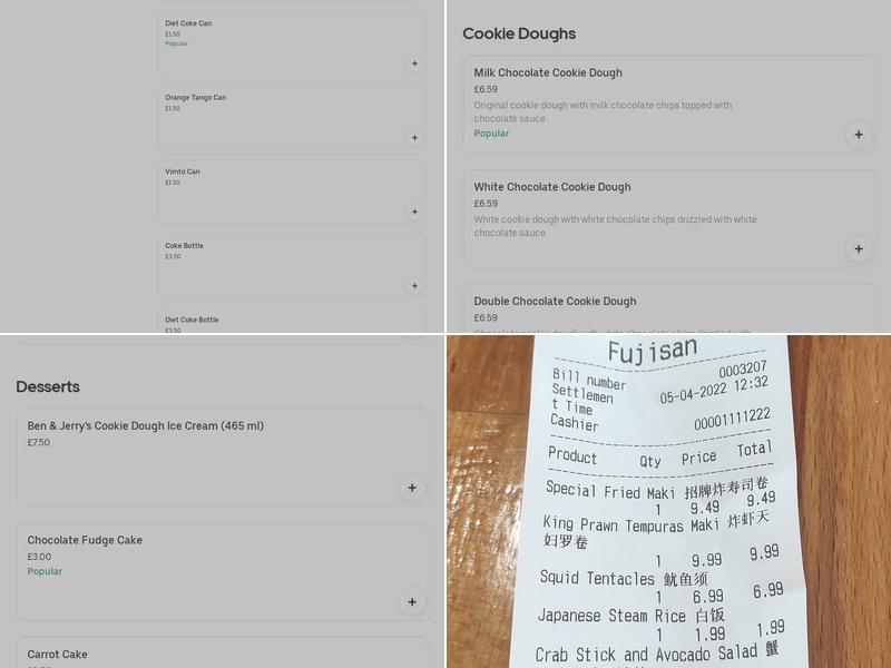 Jin’s Hereford Menu