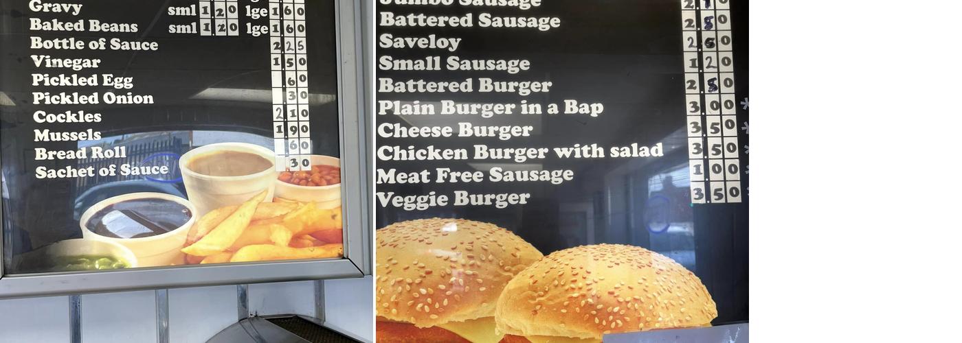 Welcome Fish Bar Menu