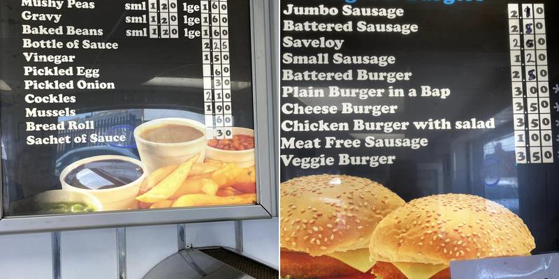 Welcome Fish Bar Menu