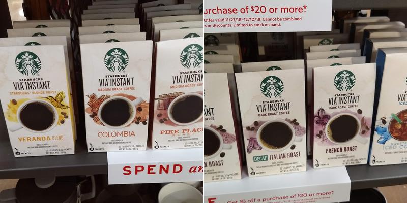 Starbucks Menu