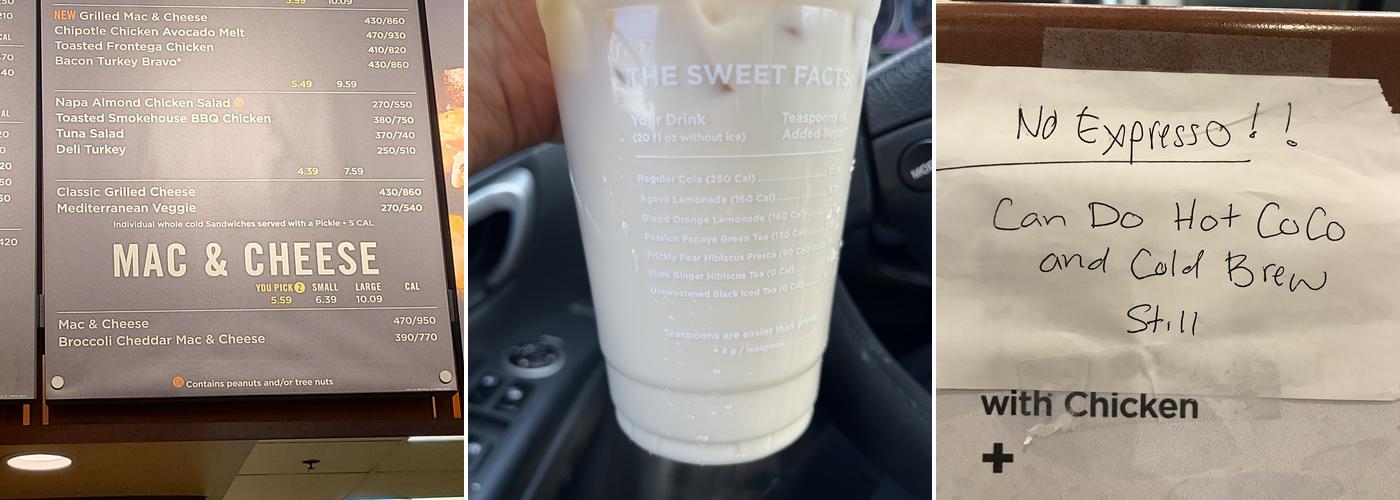 Panera Bread Menu