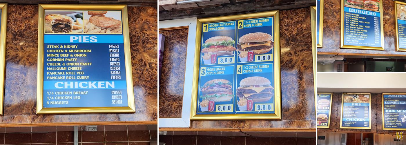 Herne Bay Fish and Chips Menu