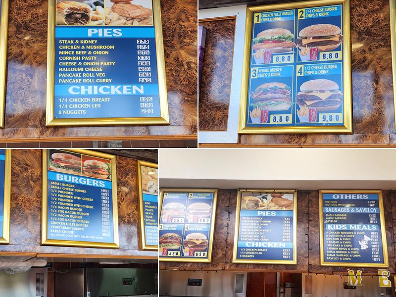 Herne Bay Fish and Chips Menu