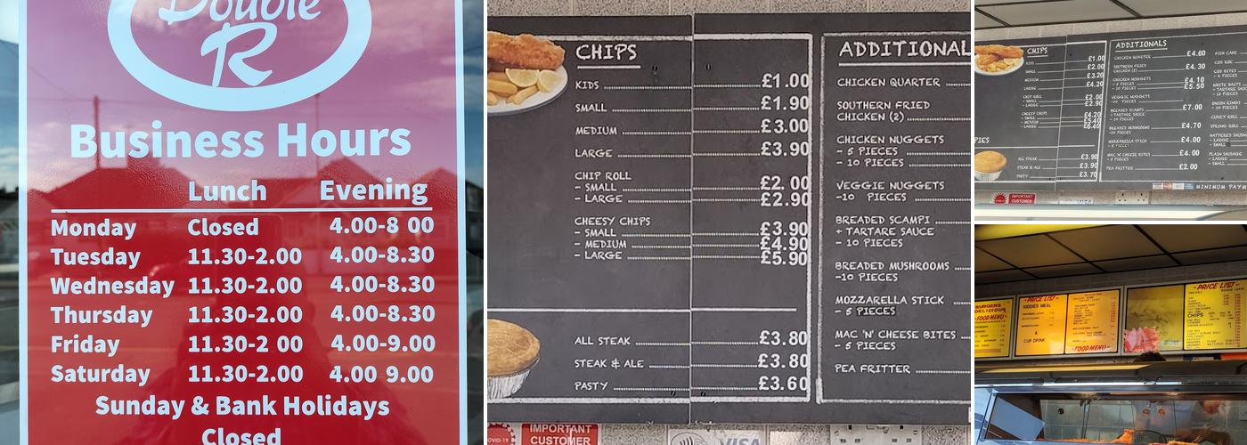 Double R Fish Bar Menu