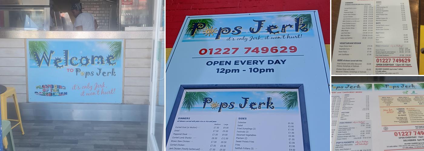 Pops Jerk Menu