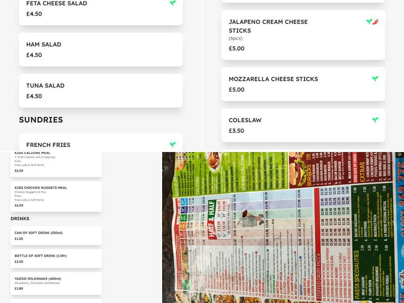 La Friends Pizzeria Menu