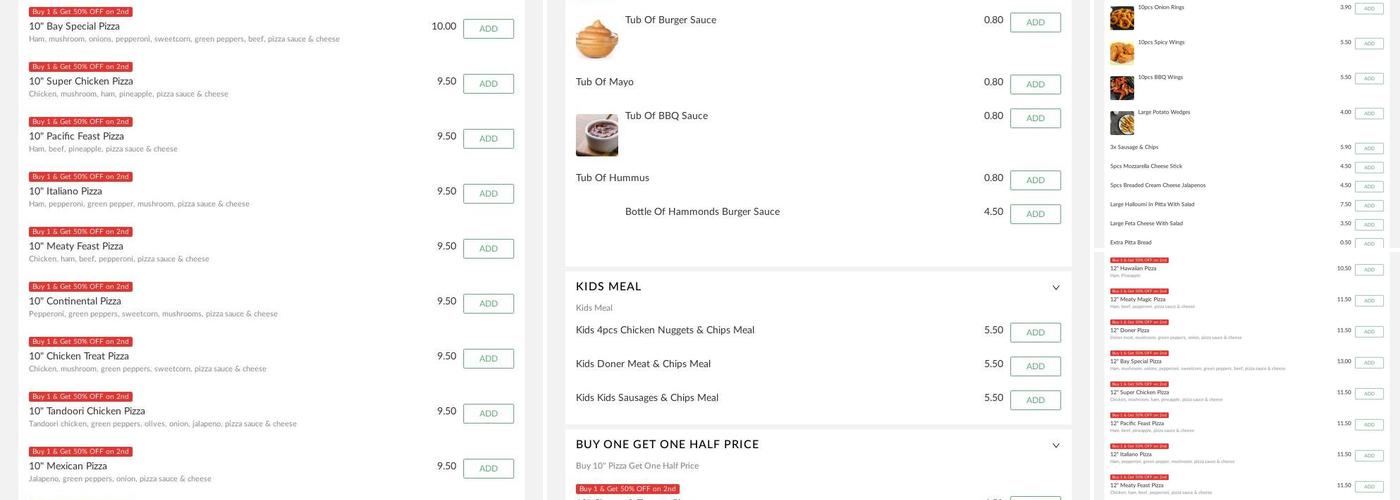 Bay Kebabs & Burgers ( Original )™️ Menu