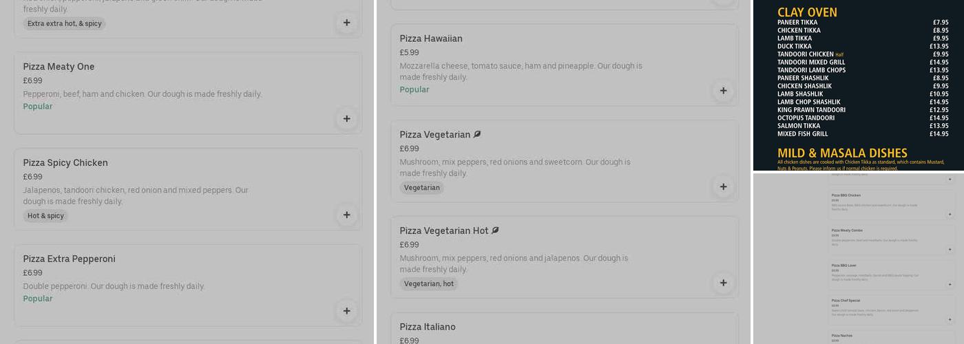 Rahman's Golden Oven Menu