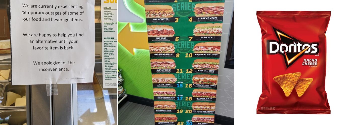 Subway Menu