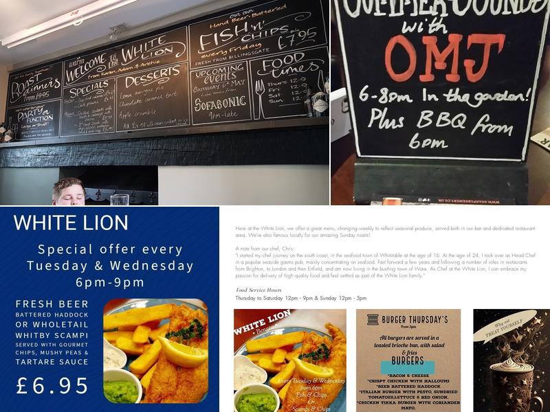 White Lion Menu