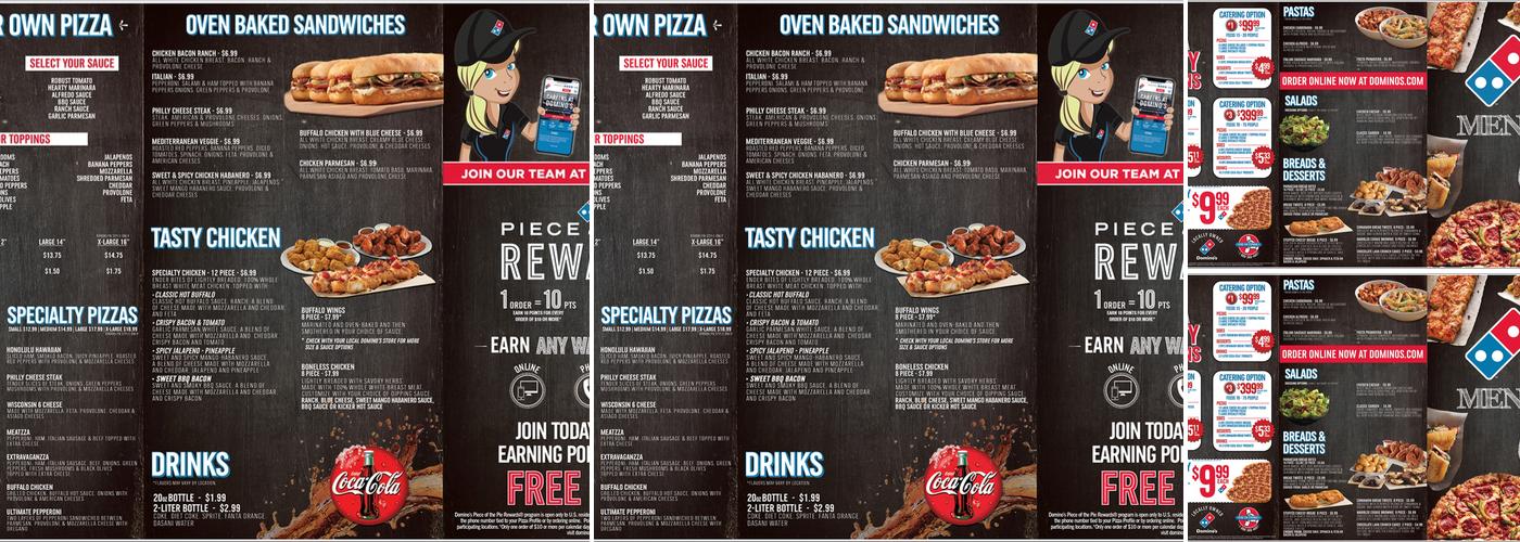 Domino's Pizza Menu